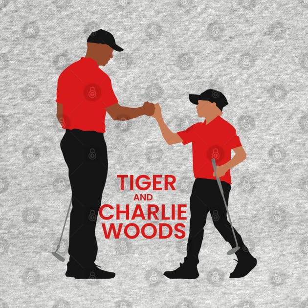 Tiger and Charlie Woods by mursyidinejad